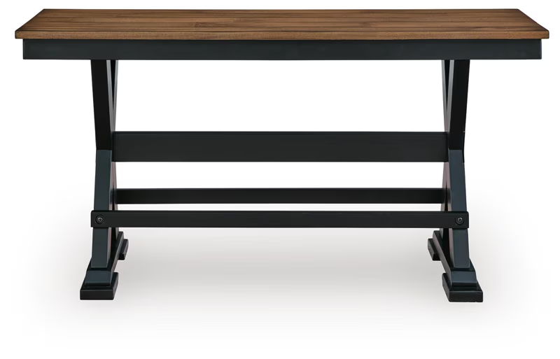 Wildenauer - Large Counter Dining Room Bench - Brown / Black