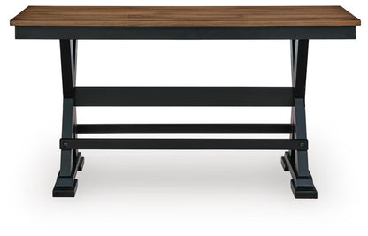Wildenauer - Large Counter Dining Room Bench - Brown / Black