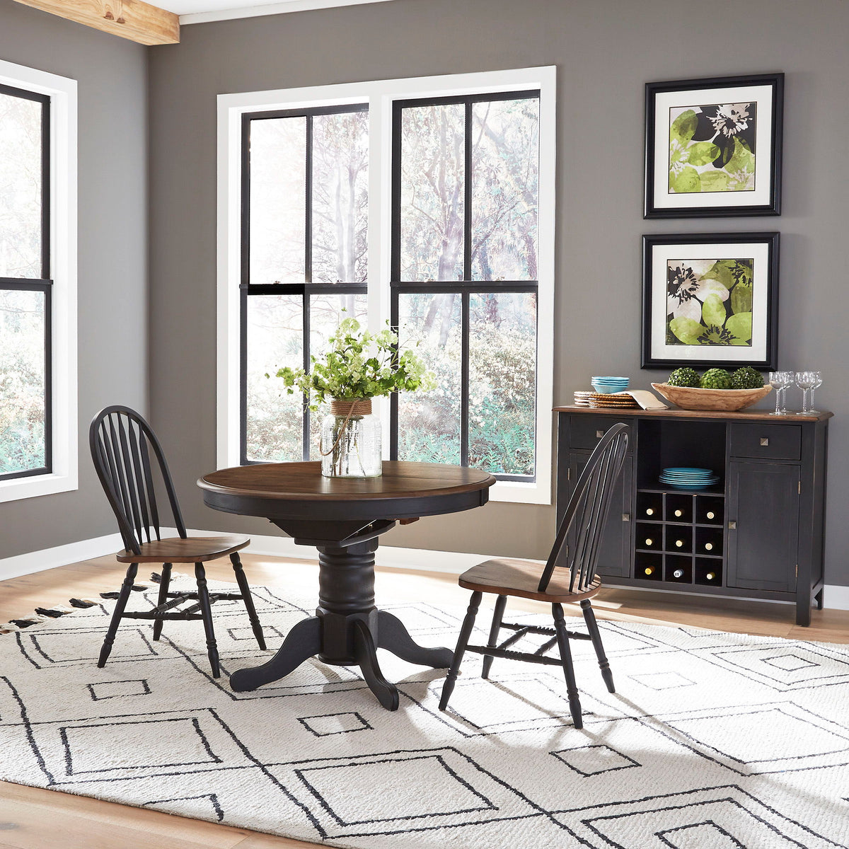 Carolina Crossing - Gathering Table Top - Black / Antique Honey