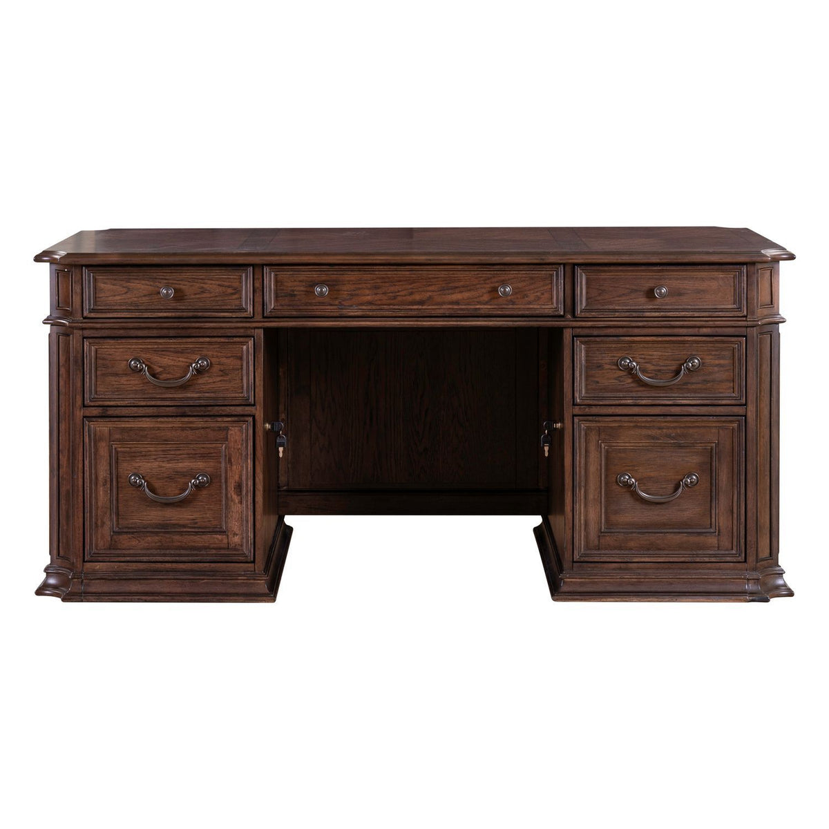 Provence Park - Jr Executive Desk Base - Chateau Brown