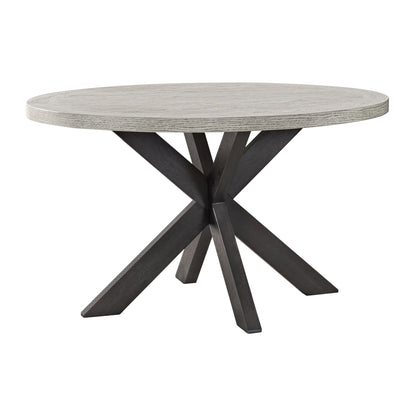 Axel - Round Dining Table - Espresso / Light Gray