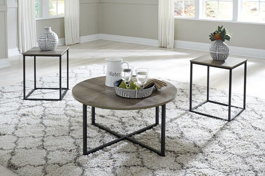 Wadeworth - Occasional Table Set (Set of 3) - Brown / Beige