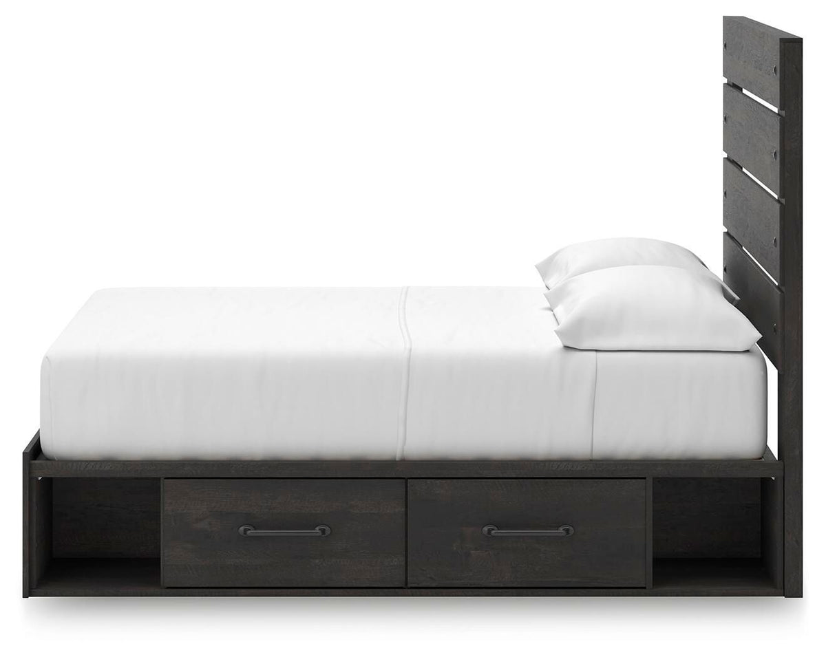 Hollivern - Panel Bed With Storage