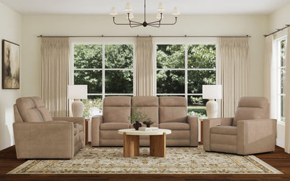 Dutch - Power Reclining Sofa With Console, Power Headrest, & Lumbar