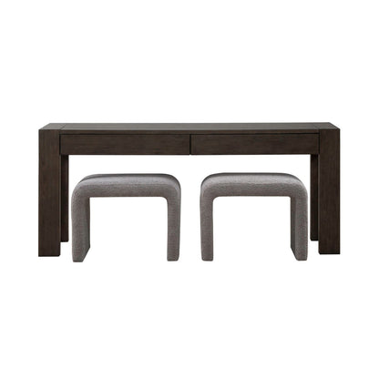 Cascade Falls - 3 Piece Set - Satin Espresso / Gray