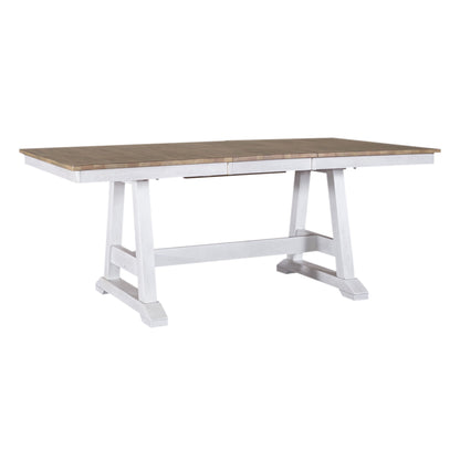 Lindsey Farm - Trestle Table Top - Weathered White & Sandstone