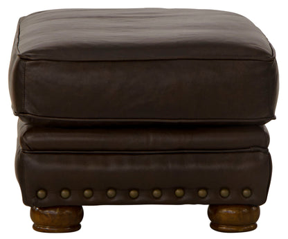Roberto - Leather Ottoman - Cocoa