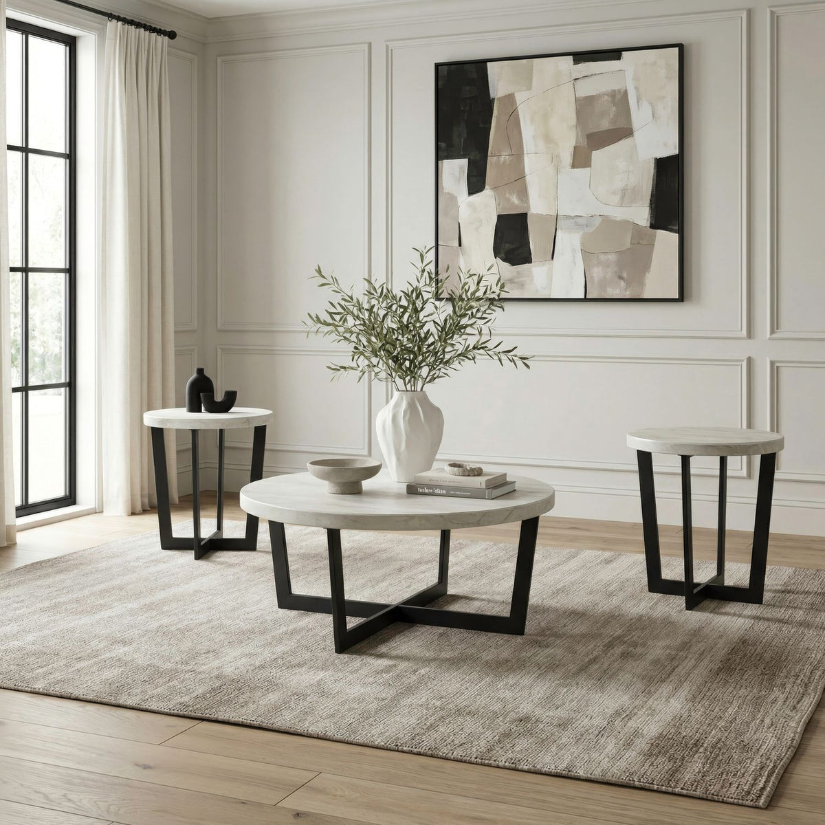Pierce - 3 Piece Set (Cocktail Table And 2 End Tables) - Black