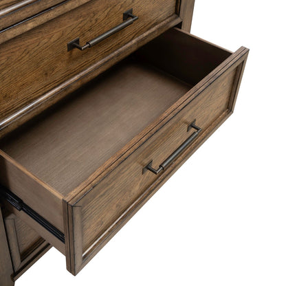 Carolina Park - 5 Drawer Chest - Amber Brown