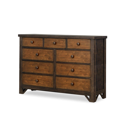 Lake House - Two Tone Dresser - Pinecone And Dried Tobacco