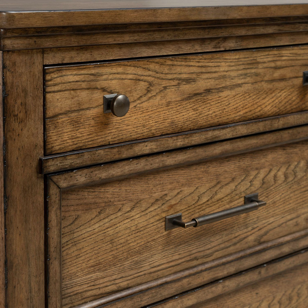 Carolina Park - 5 Drawer Chest - Amber Brown