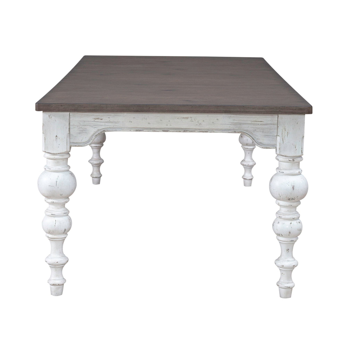 River Place - Rectangular Leg Table - Riverstone White & Tobacco