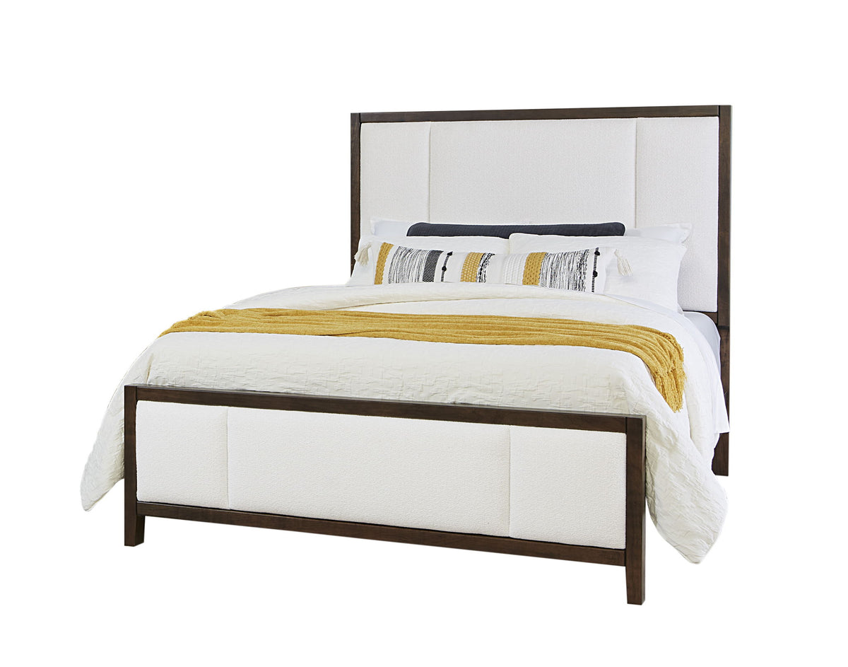 Crafted Cherry - Erin's Queen Upholstered Footboard - Dark Cherry