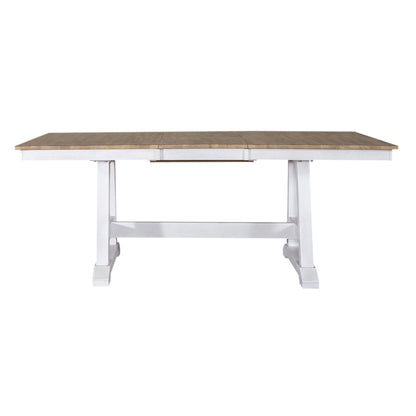 Lindsey Farm - Trestle Table Top - Weathered White & Sandstone