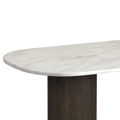 Sylvie - Oval Dining Table With Faux Marble Top