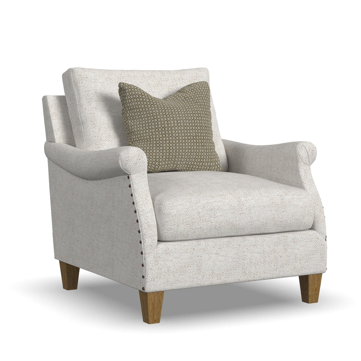 Veda - Fabric Chair With Nailhead Trim