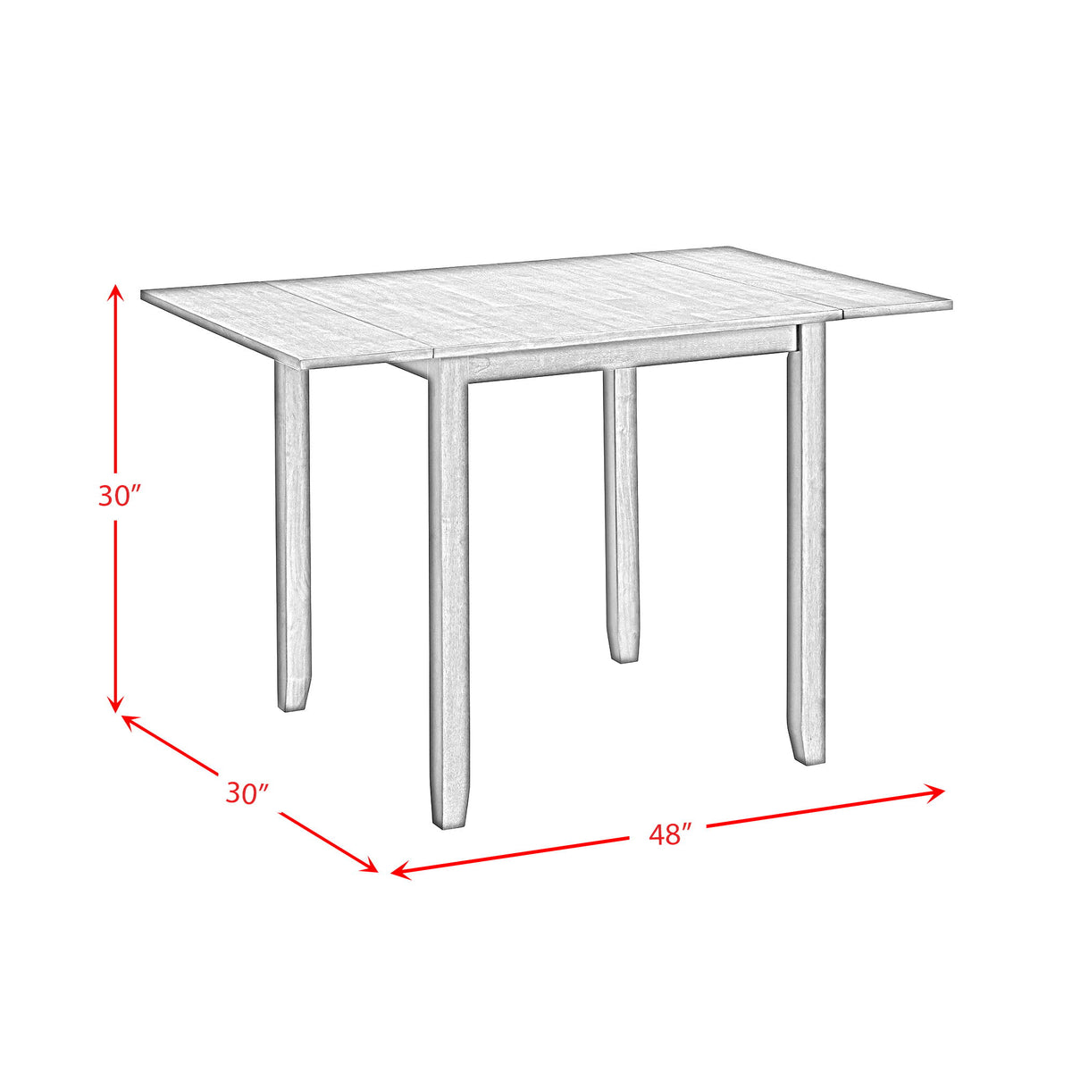 Alex - 3 Piece Dining Set With Drop Leaf Table - Espresso