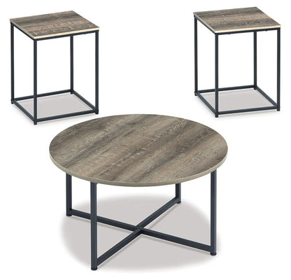 Wadeworth - Occasional Table Set (Set of 3) - Brown / Beige