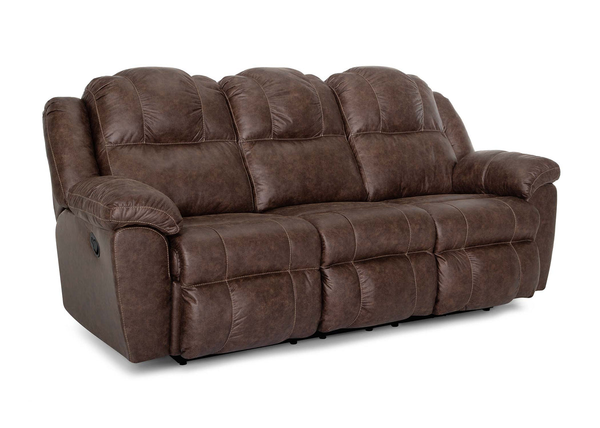 Brown leather sofa on a white background