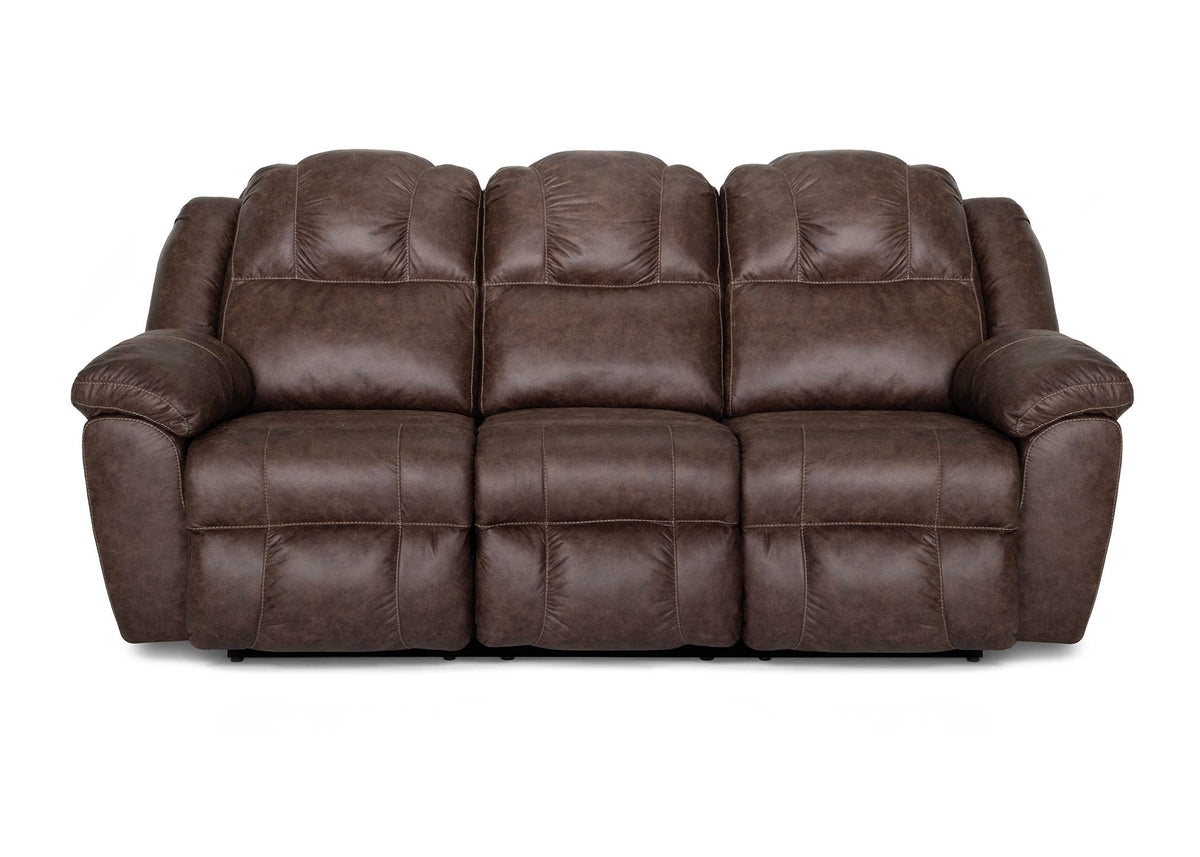 Brown leather sofa on a white background