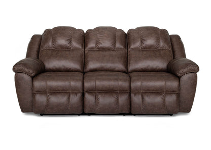 Brown leather sofa on a white background