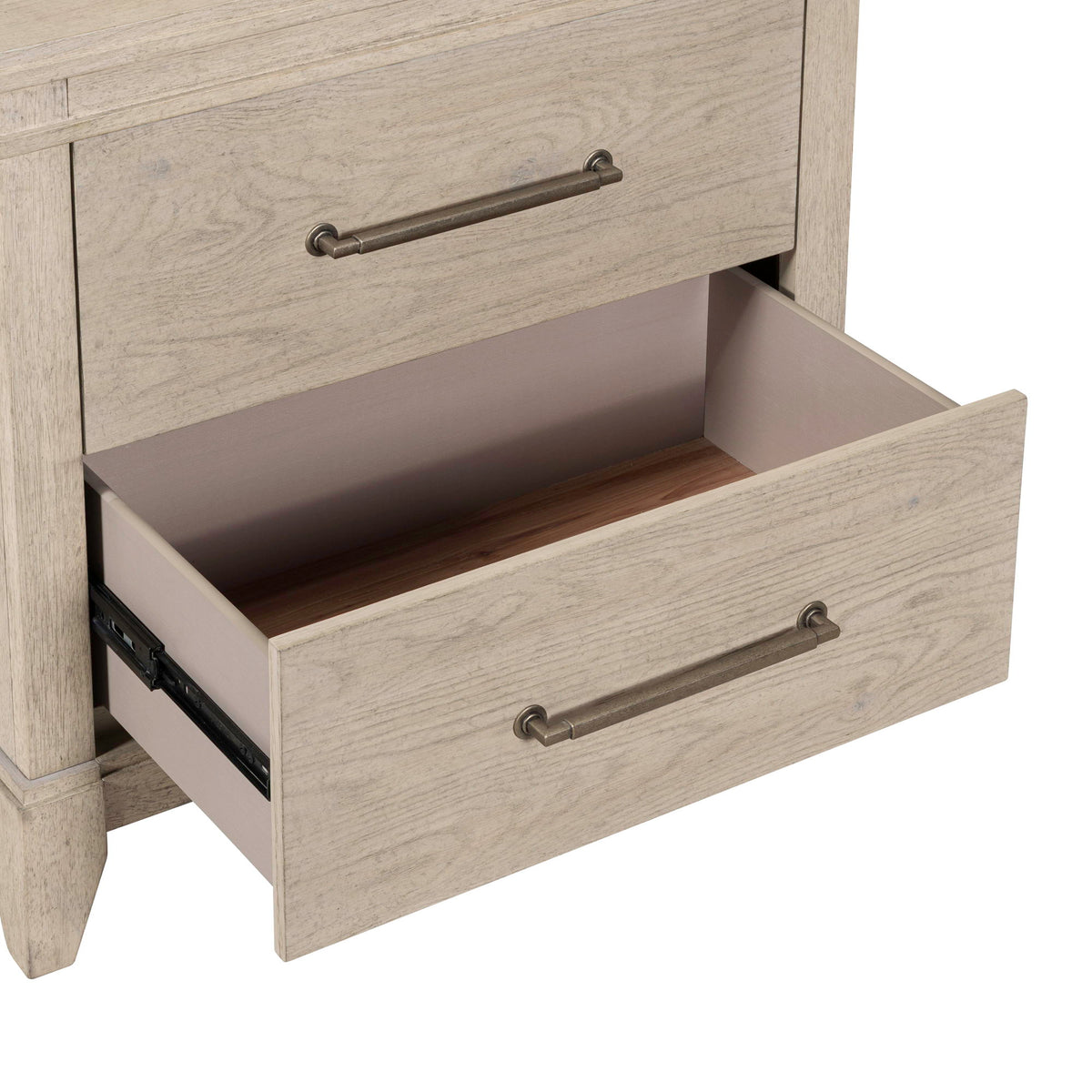 New Haven - Nightstand With Charging Station - Sanctuary White