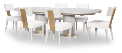Miramar - Complete Oval Dining Table - Oyster