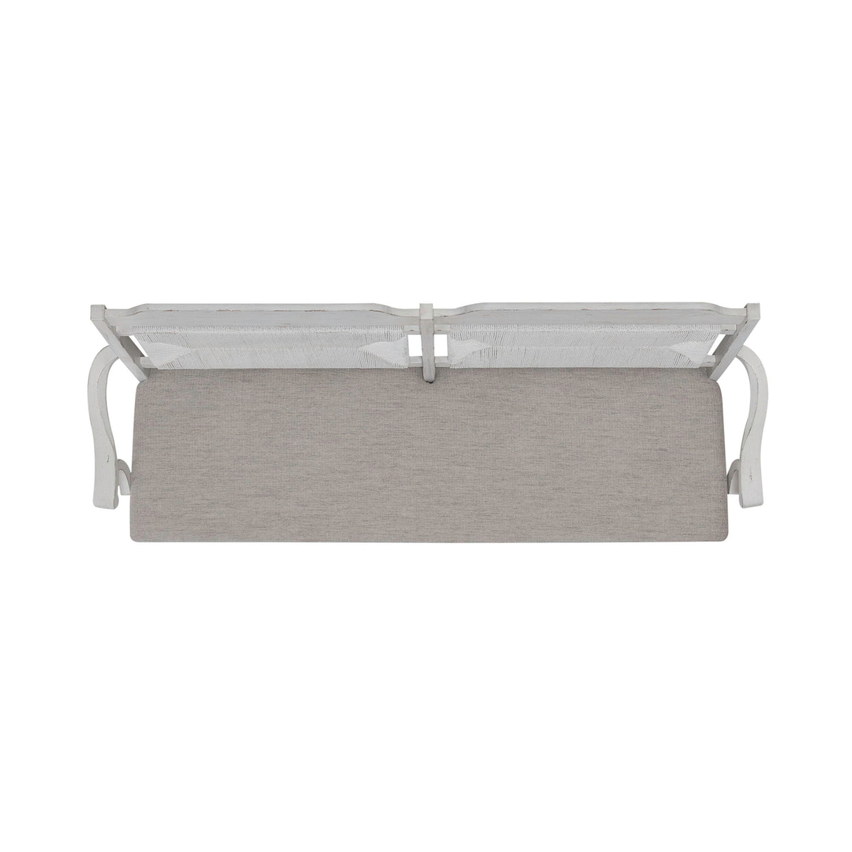River Place - Panel Back Bench - Riverstone White & Tobacco