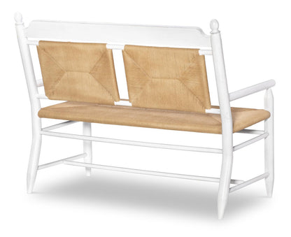 Vintage Market - Rush Seat Bench - Picket Fence
