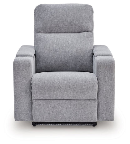 Pineland - Glider Power Recliner With Audio System - Pewter