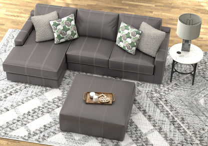 Minori - Italian Leather Sofa / Chaise And Cocktail Ottoman
