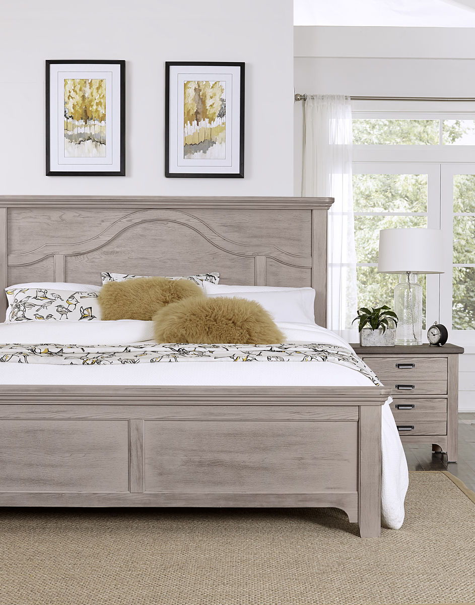 Bungalow - Queen Mantel Headboard - Dover Gray Two Tone
