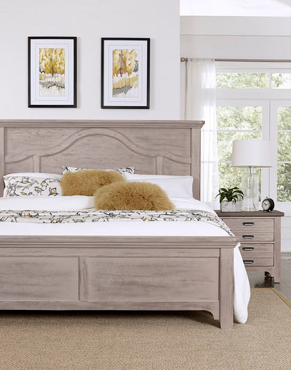 Bungalow - Queen Mantel Footboard - Dover Gray Two Tone