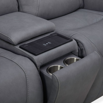 Chapman - Loveseat With Console P2 & ZG - Aline Blue Gray