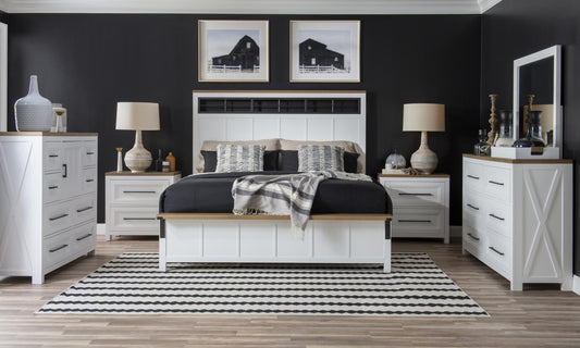Franklin - King Two Tone Panel Headboard - White