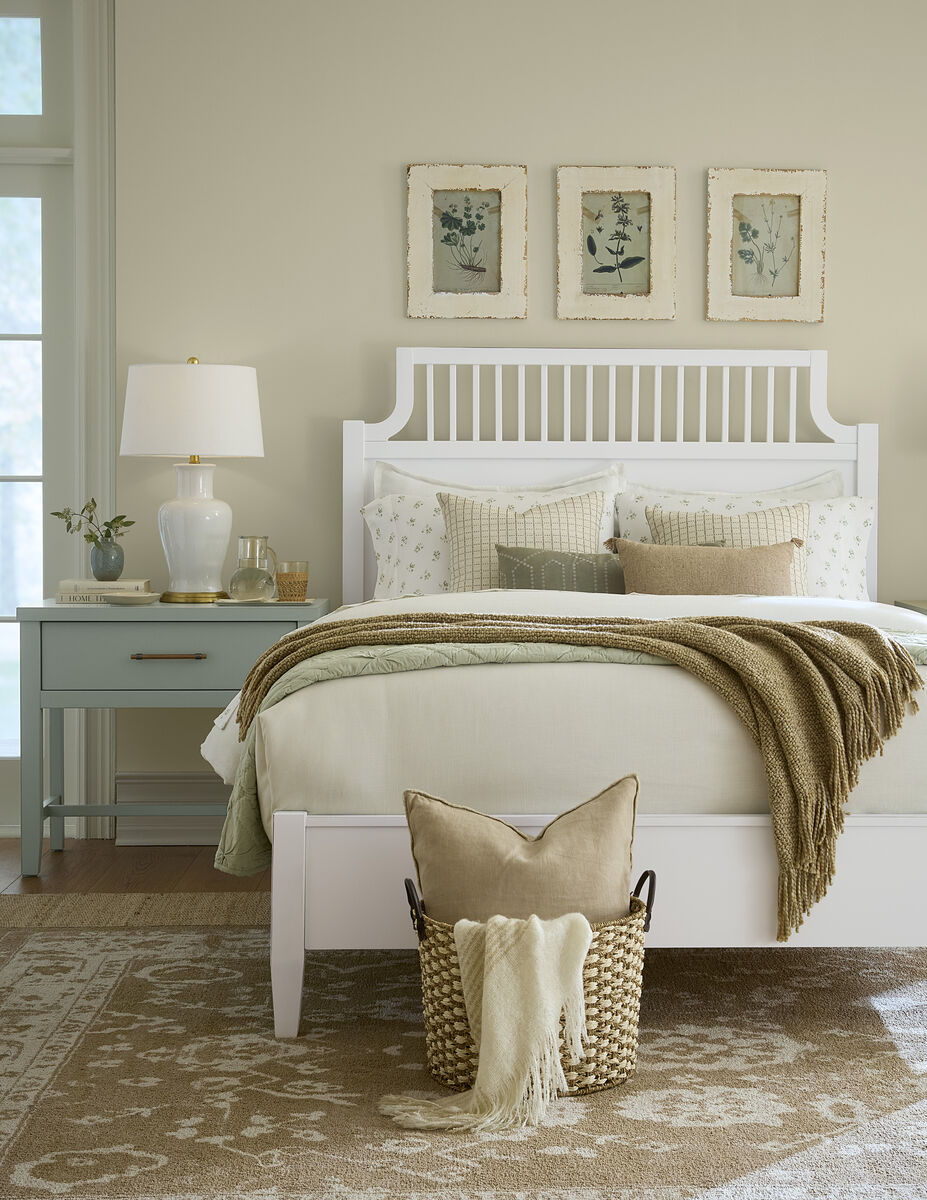 Pure Maple - King Garden Headboard - Cottage White
