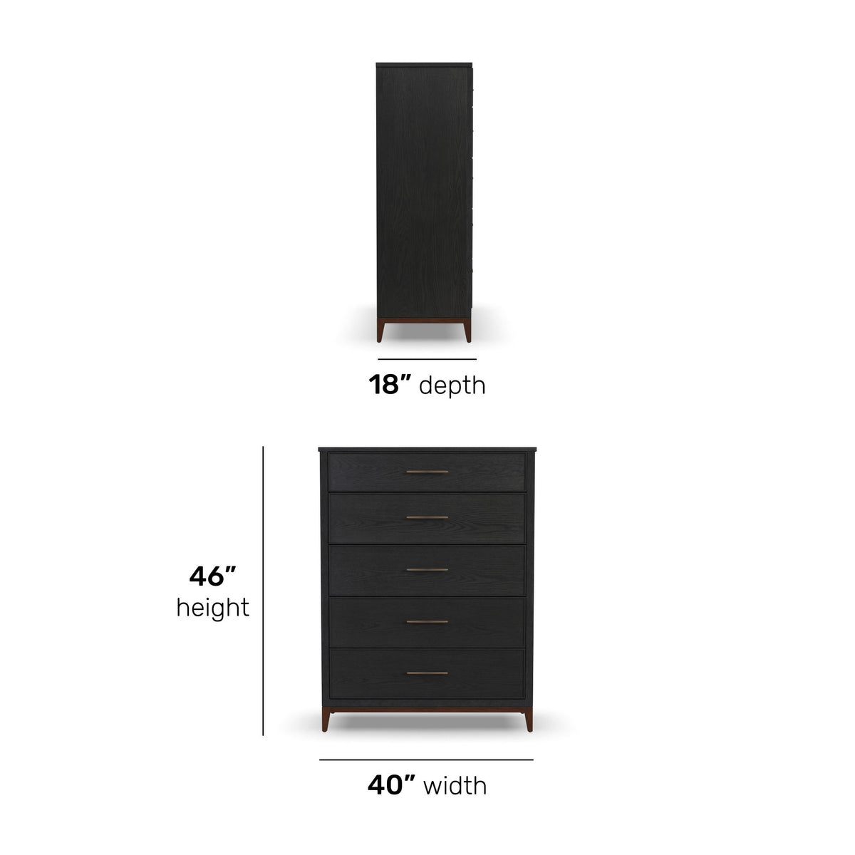 Waterfall - Drawer Chest - Black