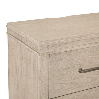 New Haven - Nightstand With Charging Station - Sanctuary White