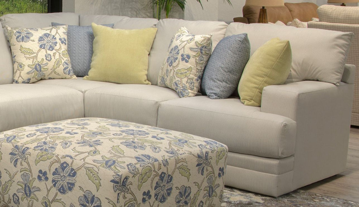 Stockbridge - Sectional With Comfort Coil Seating, 41" Cocktail Ottoman And Accent Pillows Included