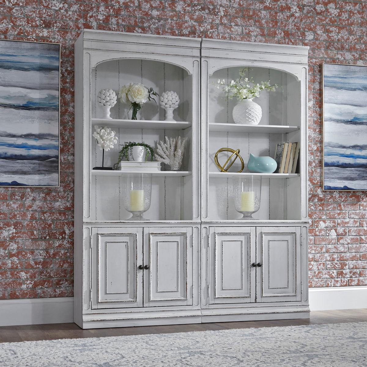 Magnolia Manor - Bunching Bookcase - Antique White