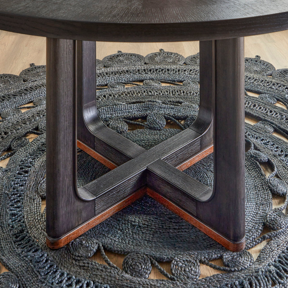 Waterfall - Round Dining Table - Deep Ebony