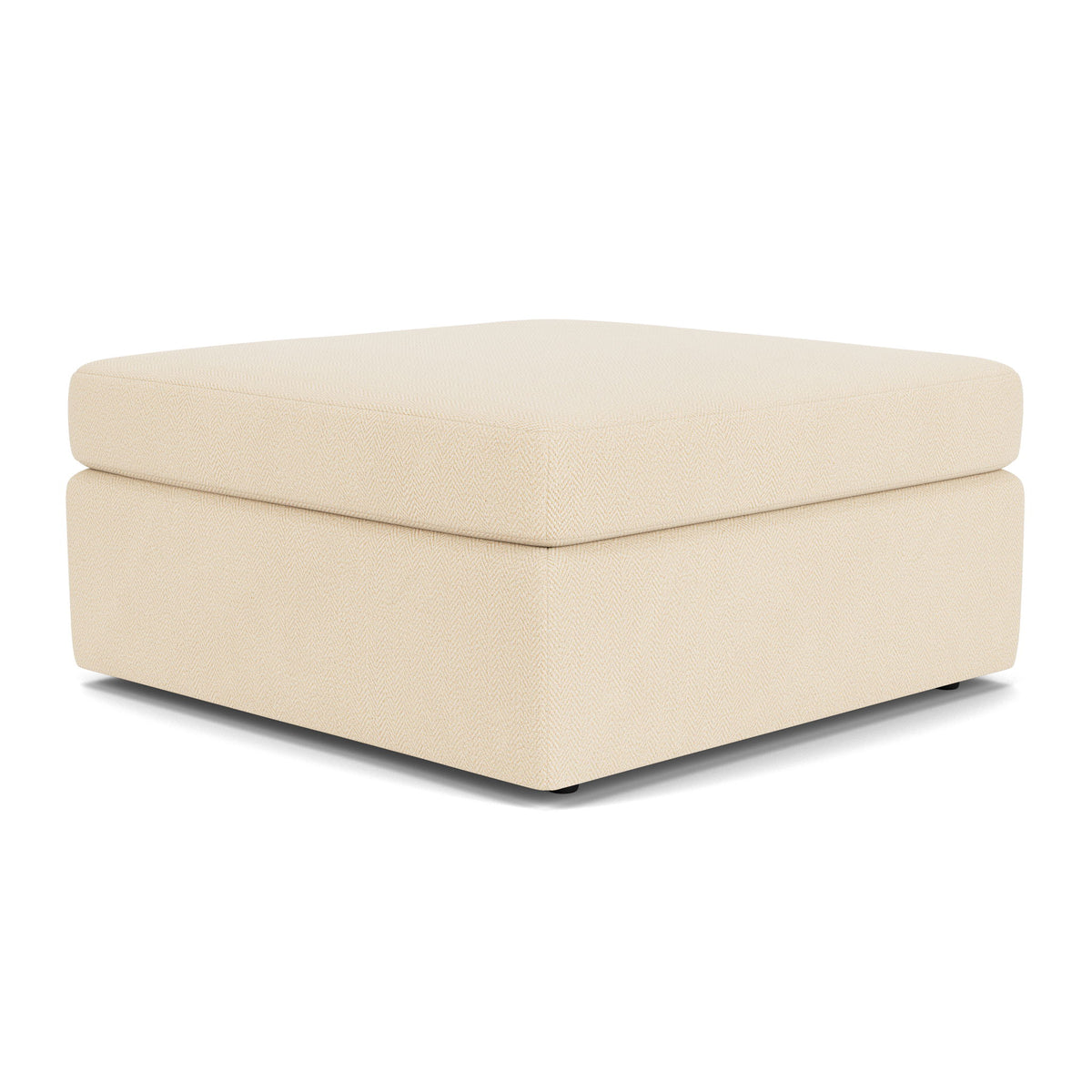 Sky - Fabric Stationary Square Cocktail Ottoman