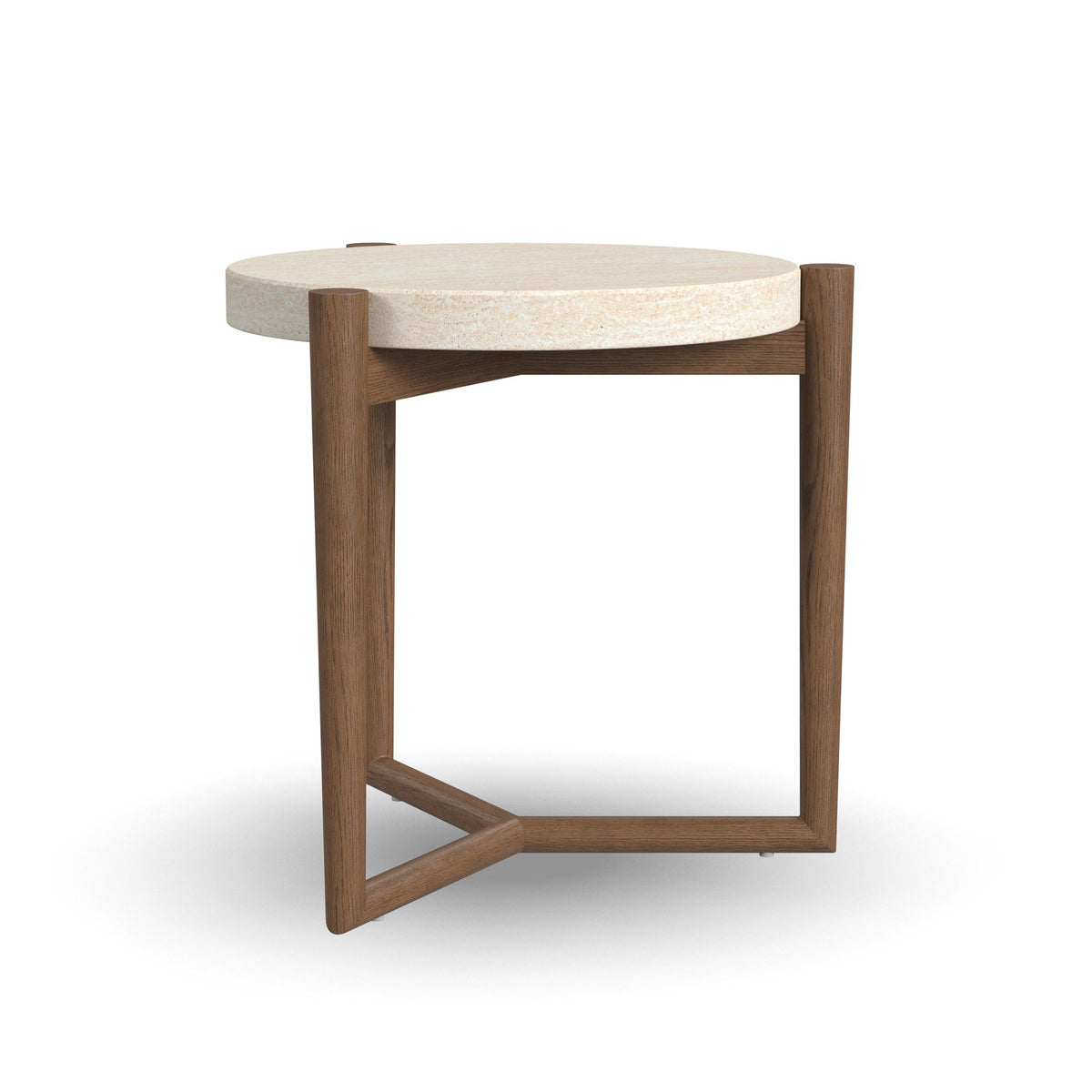 Verona - Accent Table - Beige / Dark Brown
