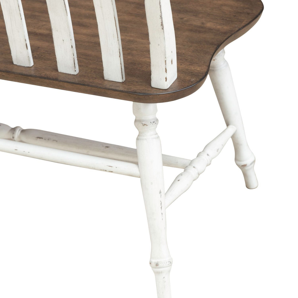 Al Fresco - Slat Back Bench - Graphite & Whitestone