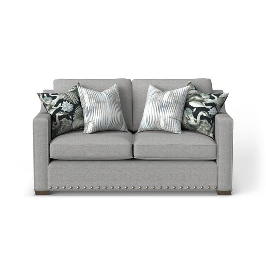 Milo - Fabric Loveseat With Nailhead Trim