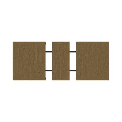 Heritage - Rectangular Dining Table With 18" Leaf - Oak Brown And Black