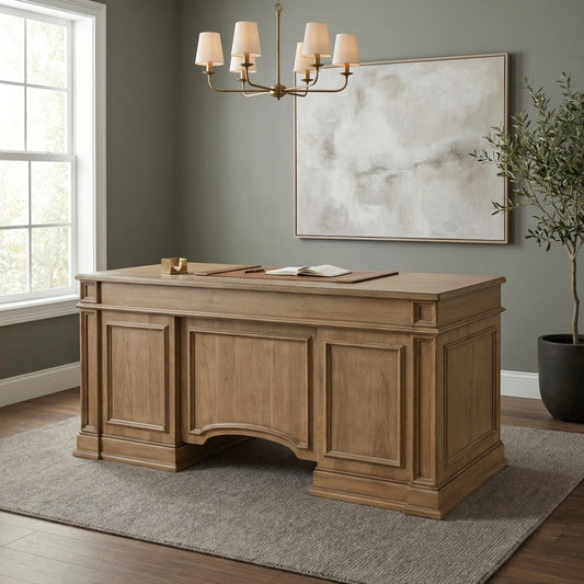 Reynolda - Jr Executive Desk Top - Camel Beige