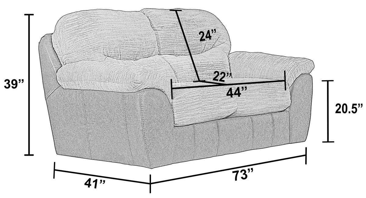 McMahon - Gliding Loveseat - Bark