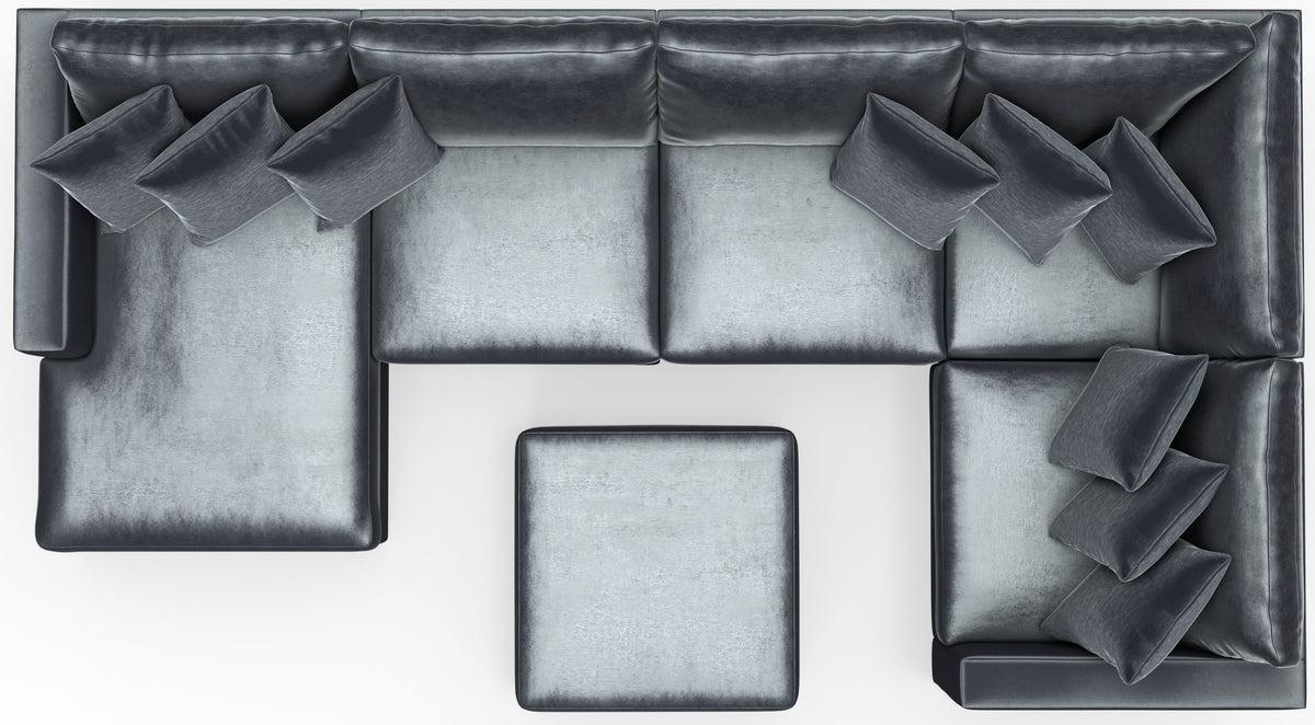 Remington - Modular Sofa And Cocktail Ottoman - Slate