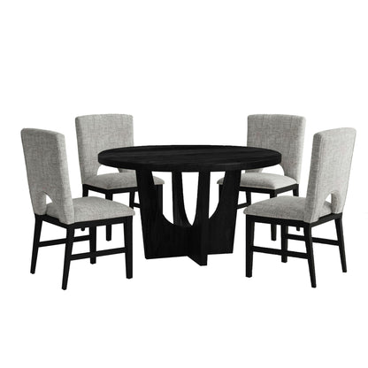 Oregon - 5 Piece Standard Height Dining Set (Round Table And Four Chairs)